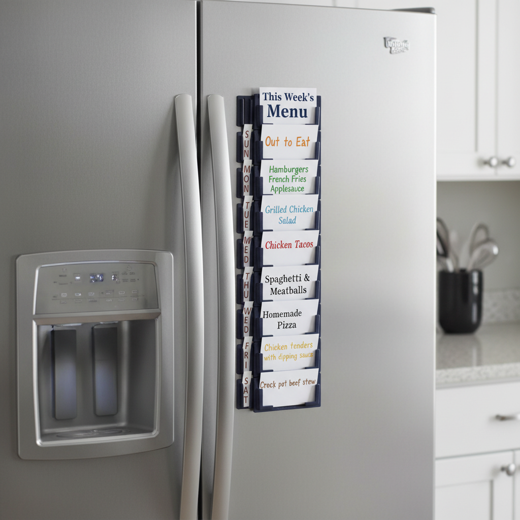 Cardplanner Display Kit on refrigerator